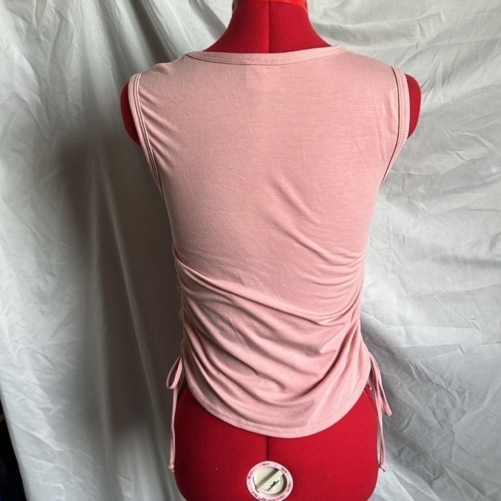 Olivia Rae Muscle Tank with Ruched Sides - Picture 3 of 5